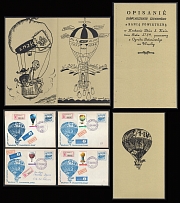 1984 Krakow, Republic of Poland, Non-Postal, Cinderella, Stock of Balloon Airmail Registered Covers