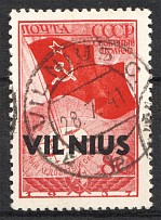 1941 Lithuania Vilnus 80 Kop (CV $360, Signed, Certificate, Cancelled)