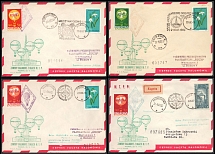 1963 Poznan, Republic of Poland, Non-Postal, Cinderella, Stock of Balloon Covers (Commemorative Cancellations)