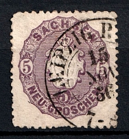 1866 5ngr Prussia, German States, Germany (Mi. 19 b a, Signed, Canceled, CV $160)
