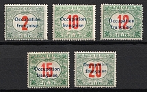 1919 Arad (Romania), Hungary, French Occupation, Provisional Issue, Official Stamps (Mi. 1 - 5, Signed, Full Set, CV $70)