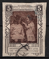5h Official Military Support, Austria, Cinderella, Non-Postal Stamp (Canceled)