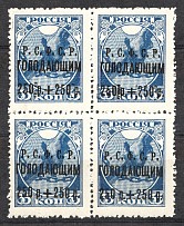 1922 RSFSR Charity Semi-postal Issue 250 Rub (Overprint Error, MNH)