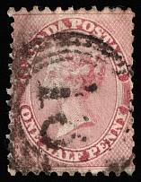 1858 1/2p Quebec, Canada (SG 25a, Canceled, CV $1,650)