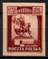 1945 1zl Republic of Poland (Fi. 363 z1 P5, Proof, Signed, MNH)