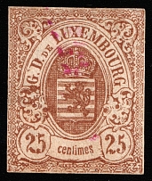 1859 25c Luxembourg (Mi 8, Canceled, CV $380)