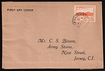 1943 (8 Jun) Jersey, German Occupation, Germany, Cover, First Day Cover (Mi. 6 y)