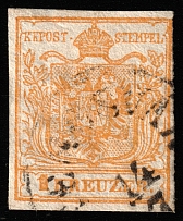 1850 1K Austria (Mi 1X, Canceled, CV $160)