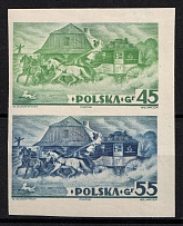 1938 Second Polish Republic (Fi. 306 A - 307 A, Full Set, Imperforate, CV $40, MNH)
