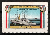Battleship, International Marine Holland, Netherlands, 'Queen Wilhelmina', Military Propaganda