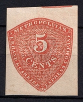 1855 5c Metropolitan Errand and Carrier Express Co., New York, United States, Locals (Sc. 107L2, CV $230)
