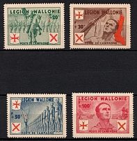1942 Belgian Wallonia Legion, Germany (Mi. I - IV, Full Set, CV $200, MNH)