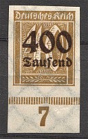 1923 Germany 400.000 on 40 Mark (Imperf, Signedб CV $80)