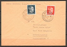 1942 Ukraine Reich Occupation Official Mail Cover Dnipropetrovsk - Koln