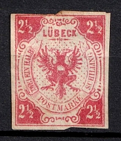 1859 2 1/2s Lubeck, German States, Germany (Mi. 4, CV $80)