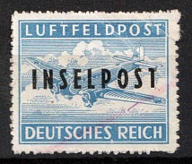 1944 Island Rhodes, Reich Military Mail Field Post Feldpost 'INSELPOST', Germany (Mi. 8 B II, Canceled, CV $90)