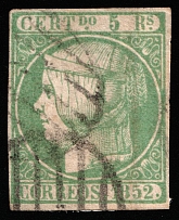 1852 5r Spain (Mi 14, Canceled, CV $130)