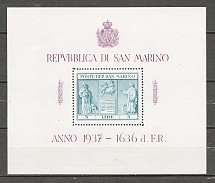 1937 San Marino Block Sheet CV 15 EUR (MNH)