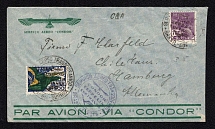 1934 (13 Mar) 'Condor' Brasil, Airmail Cover, 'Transatlantic Air Service', send from Brasil to Hamburg