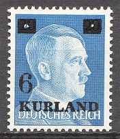1945 Germany Occupation of Kurland (Holes in Overprint, CV $100, MNH)
