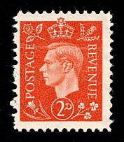 2d Anti-British Propaganda, King George VI, German Propaganda Forgery (Mi. 6, CV $60)