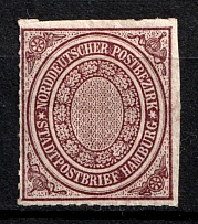 1868 1/2sch North German Confederation, German States, Germany (Mi. 12, CV $180)