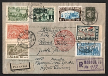1933 (6 May) USSR Moscow - Berlin - Rome, Airmail Registered Advertising cover, flight Moscow - Berlin, Berlin - Rome (Muller 16 (USSR), 363 (Germany) CV $1,500)