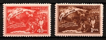 1950 2nd All-Union Peace Conference, Soviet Union, USSR, Russia (Zv. 1473 - 1474, Full Set, MNH)