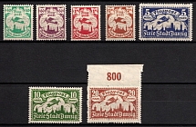 1923 Danzig Gdansk, Germany, Airmail (Mi. 112 - 118, Full Set, CV $30, MNH)