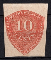 1855 10c Metropolitan Errand and Carrier Express Co., New York, United States, Locals (Sc. 107L3, CV $300)