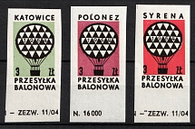 1964 Balloon Post, Poland, Non-Postal, Cinderella (Sheet Inscriptions, MNH)