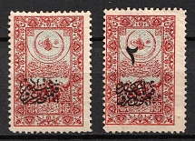 1921 Anatolia, Turkey in Asia, Provisional Issue  (Sc. 54 - 55)