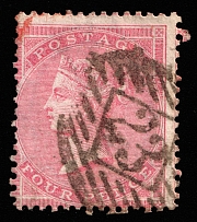 1857 4p Great Britain (SG 66, Canceled, CV $220)
