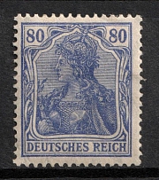 1920-21 80pf Weimar Republic, Germany (Mi. 149 b II, CV $40)