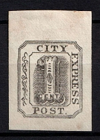 1850-51 1c Adams' City Express Post, New York, United States, Locals (Sc. 2L3, CV $+++)