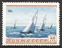 1954 USSR Sport in the USSR 40 Kop (Print Error, Shifted Background, MNH)
