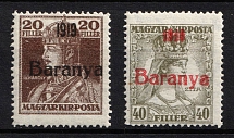 1919 Baranya, Hungary, Serbian Occupation, Provisional Issue (Mi. 9, 36, Signed)