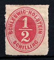1865 1/2s Schleswig, German States, Germany (Mi. 8, CV $70)