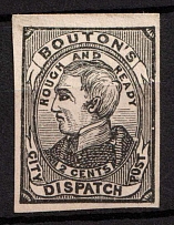 1848 2c Bouton's Post, New York, United States, Locals (Sc. 18L1, CV $+++)