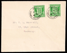 1941 (7 Apr) Guernsey, German Occupation, Germany, Cover, First Day Cover (Mi. 1 d, CV $50)