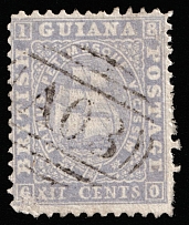 1860-63 12с British Guiana, South America, British Colonies (SG 37, Canceled, CV $75)