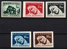 1944 Croatia Independent State (NDH), (Sc. R A 4 - R A 7, Imperforate, Full Set)