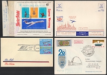 1965-78 Poland, Non-Postal, Cinderella, Stock of Airmail Covers