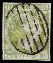 1853 5r Spain (Mi 20, Canceled, CV $120)