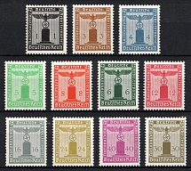 1938 Third Reich, Germany, Official Stamps (Mi. 144 - 154, Full Set, CV $200, MNH)