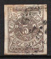 1861 5c New Orleans, Southern Confederate States, United States (Sc. 62X3, Canceled)