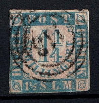 1864 1 1/4s Schleswig, German States, Germany (Mi. 7, Canceled, CV $40)