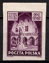 1945 3zl Republic of Poland (Fi. 365 x2 P2, Proof, Signed)