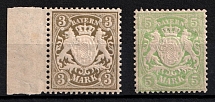 1900-1911 Bavaria, German States, Germany (Mi. 69 - 70, CV $160, Signed, MNH)