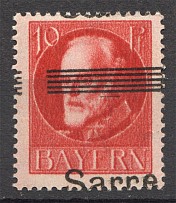 1920 Saarland Germany (Shifted Overprint, Signed, MNH)
